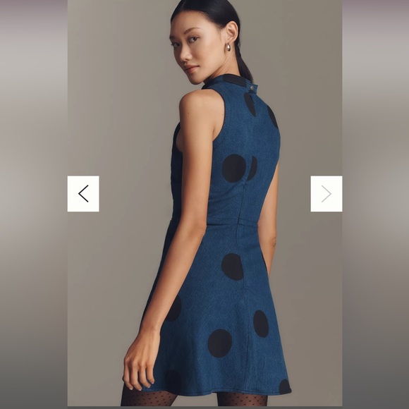 PILCRO RUCHED SLEEVELESS MINI DRESS XS - Picture 2 of 5